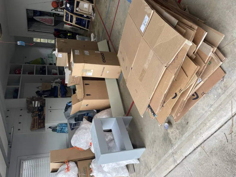 Cluttered space before junk removal